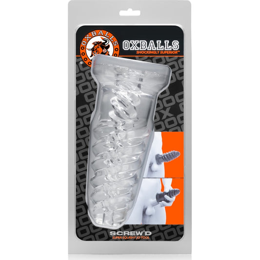 ScrewD Super Squish Corkscrew Jackoff Toy Clear