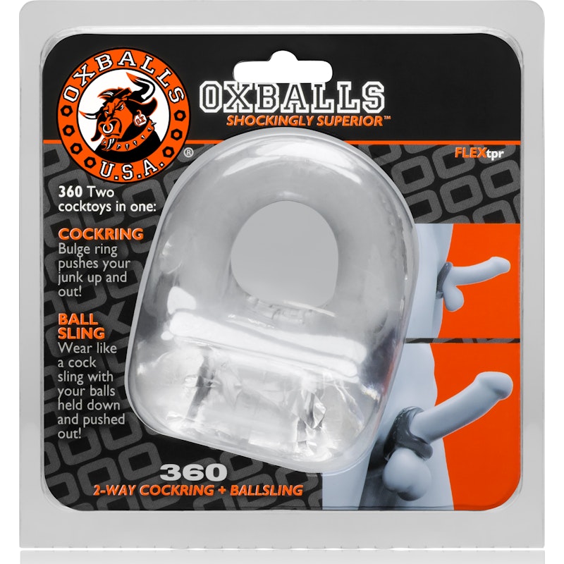 360 Cockring And Ball Toy Clear - By Oxballs