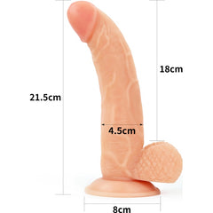 8.5 Inch Strap On Dildo & Adjustable Harness Black - By LoveToy