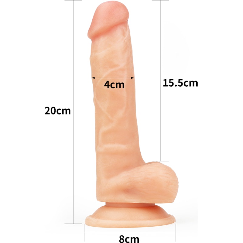 7.5 Inch Strap On Dildo & Adjustable Harness Black - By LoveToy