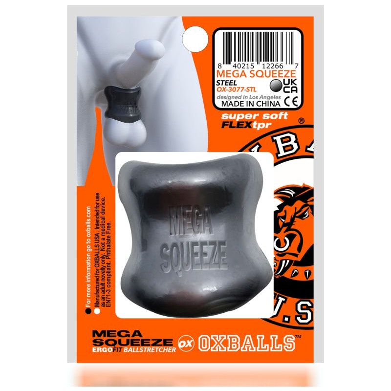 Mega Squeeze Rubber Ball Stretcher Grey - By Oxballs