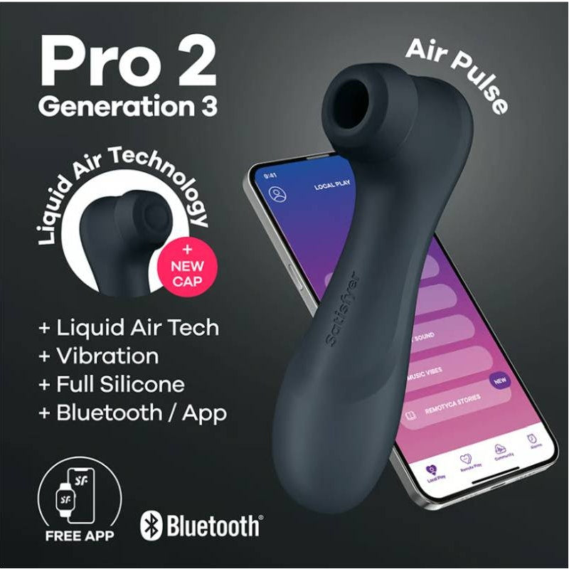 Satisfyer Pro 2 Gen 3 App Control Clitoral Stimulator Black