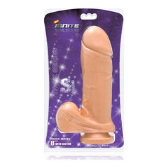 Thick Cock Dildo With Balls 8 Inch