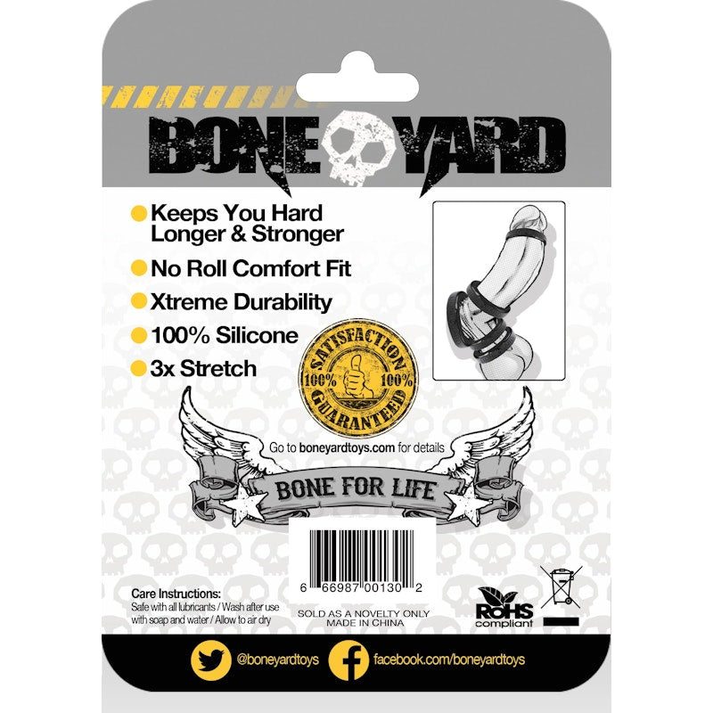 30mm Silicone Cockring Black - By Boneyard