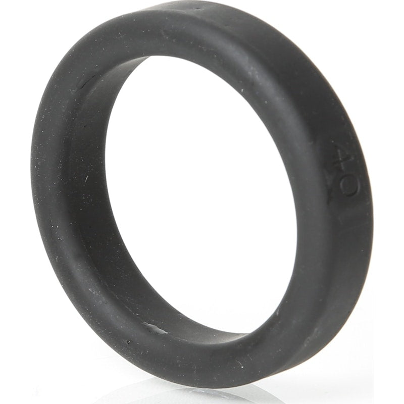 40mm Silicone Cock ring Black - By Boneyard