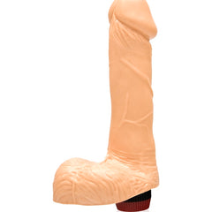 Cock With Balls & Vibration 7 inch Vanilla - By Si Novelties