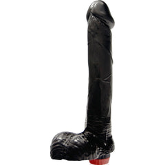 Cock With Balls & Vibration 9 inch Black - By Si Novelties