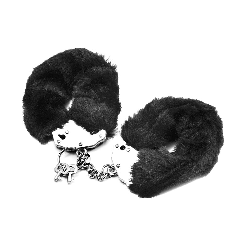 Fetish Fluffy Hand Cuffs Black