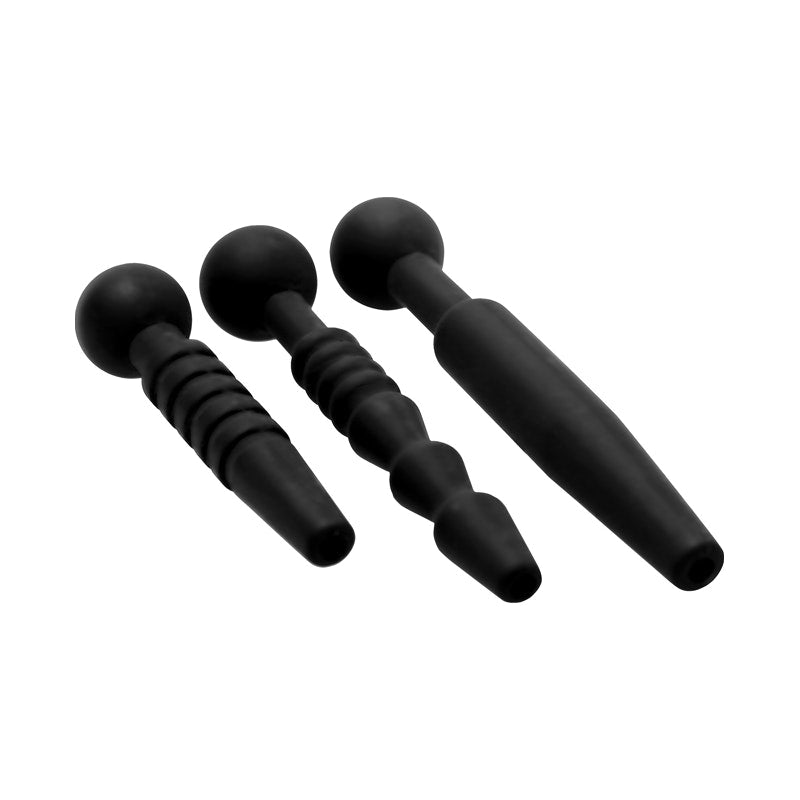 3 Piece Silicone Penis Cock Plug Set - By Master Series