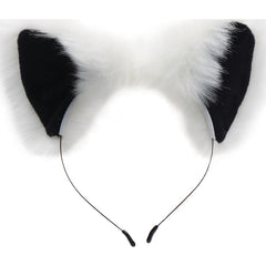 Anal Plug Tail and Fox Ears Set White