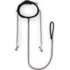 Collar With Nipple Clamps & Chains - By Easy Toys