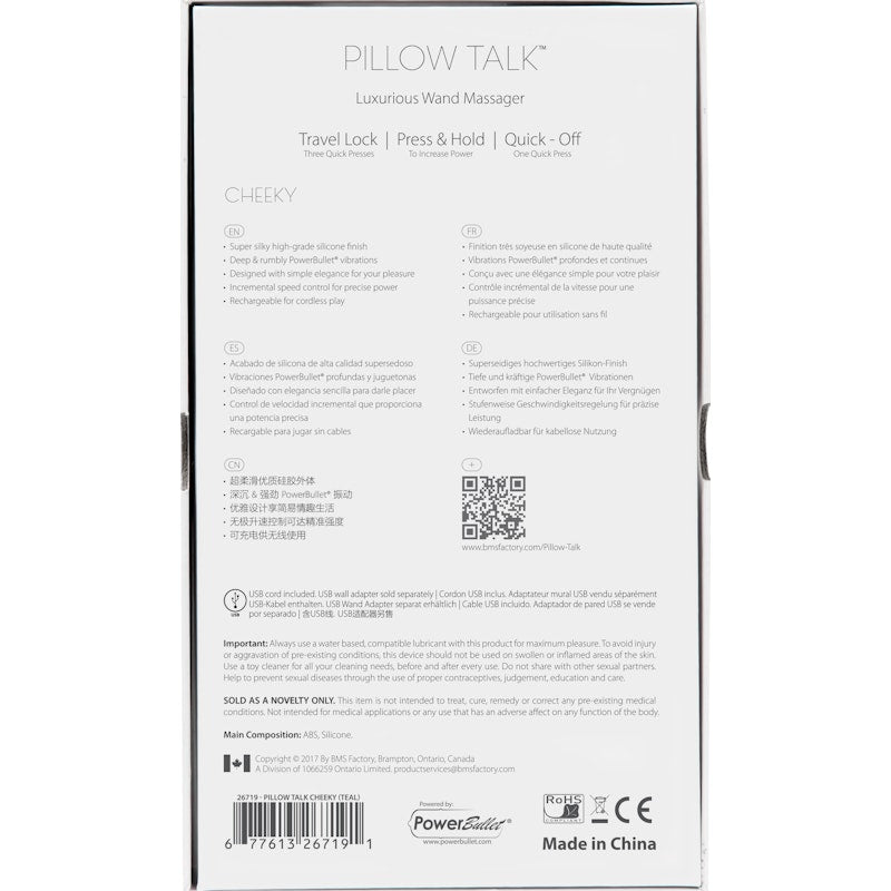 Wand Vibrator Cheeky Teal - By Pillow Talk