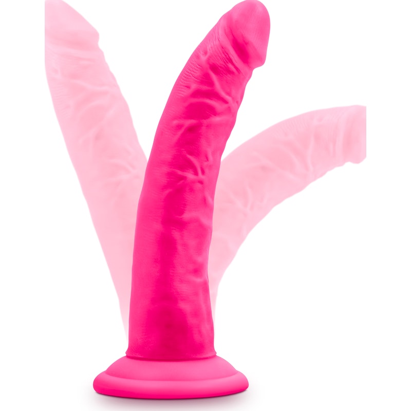 Neon Pink 7.5 Inch Silicone Realistic Dildo