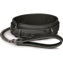 Fetish Kink Collar With Leash Black - By Easy Toys