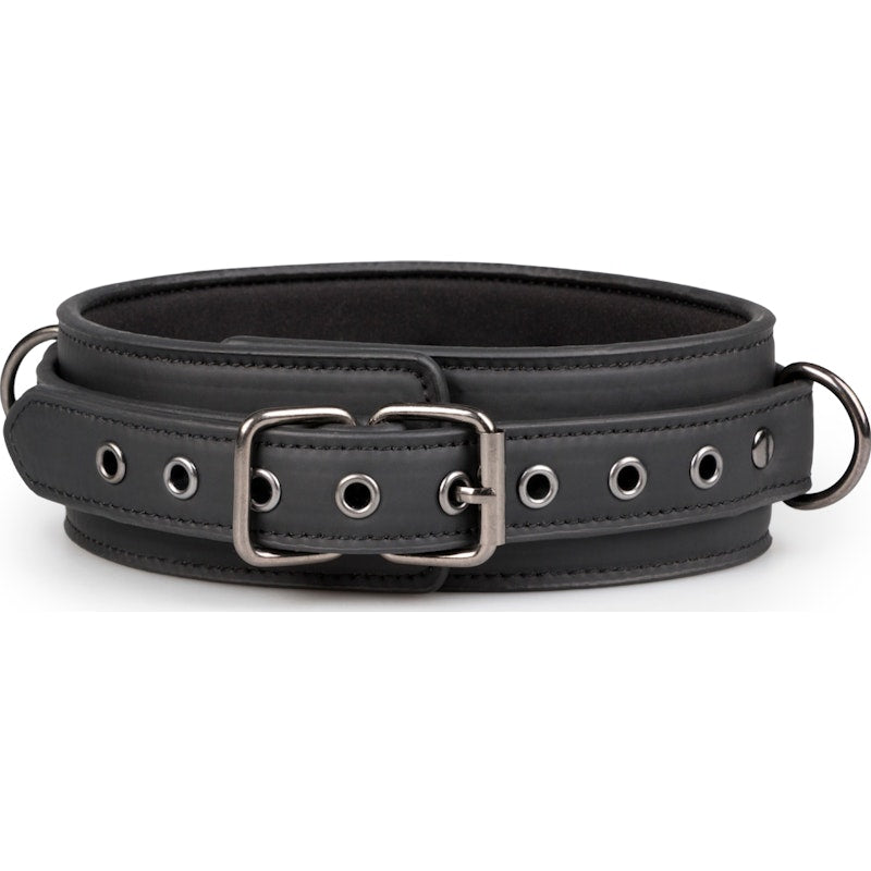 Fetish Kink Collar With Leash Black - By Easy Toys