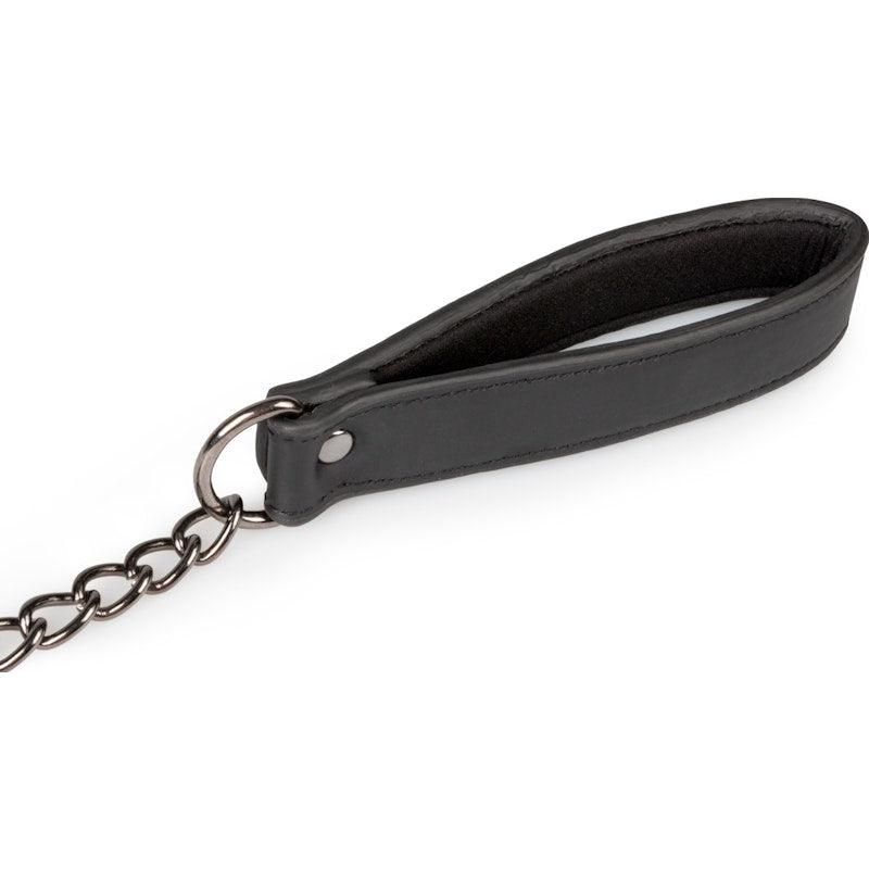 Fetish Kink Collar With Leash Black - By Easy Toys