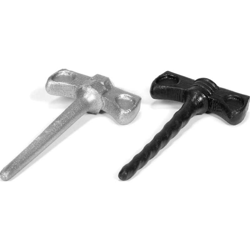 Penis Sound Cockscrews 2 pice Black/Silver - By OxBalls