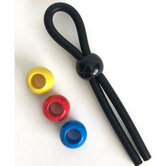 Adjustable Cock Ring Leash Black - By Boneyard