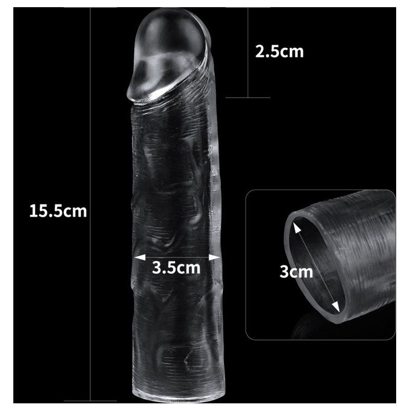 Clear Penis Extender Sleeve 1-inch - By LoveToy