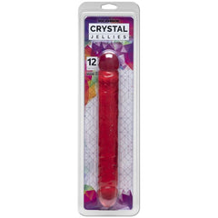 12 inch Crystal Jellies Double Ended Dildo - Pink