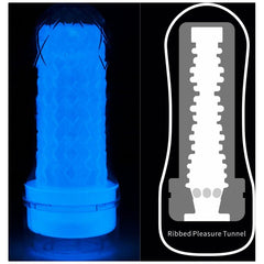 Glow In The Dark Ribbed Masturbator Stroker Lumino Play