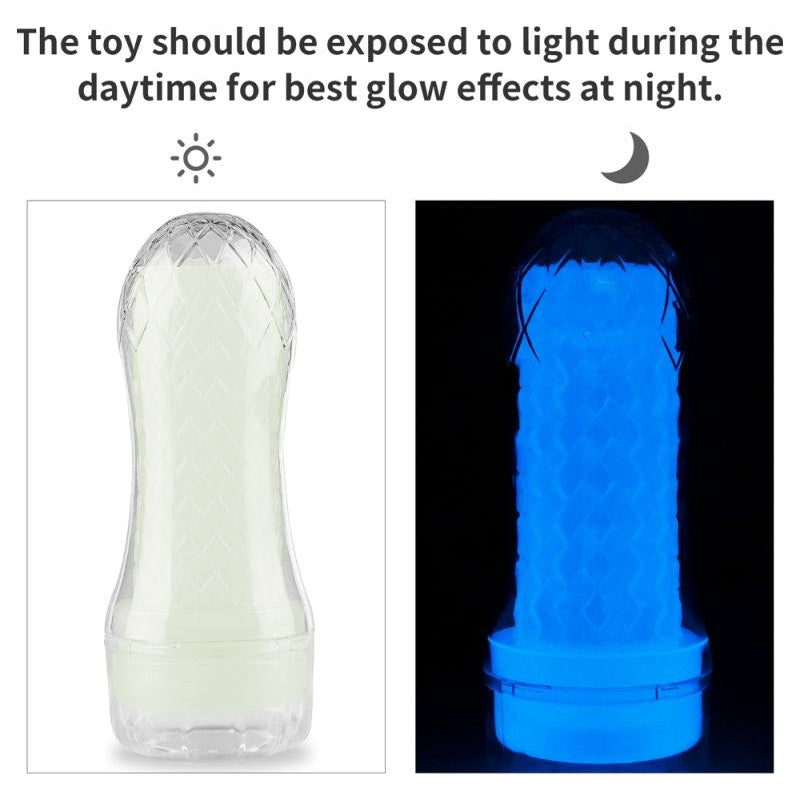 Glow In The Dark Ribbed Masturbator Stroker Lumino Play