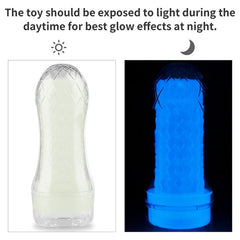 Glow In The Dark Ribbed Masturbator Stroker Lumino Play