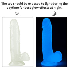 7.5 Inch Glow In The Dark Dildo Lumino Play