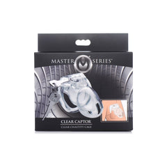 Male Cock Cage Clear Chastity Medium Size - By Master Series