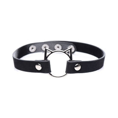 Kink Kitty Ring Slim Choker Black