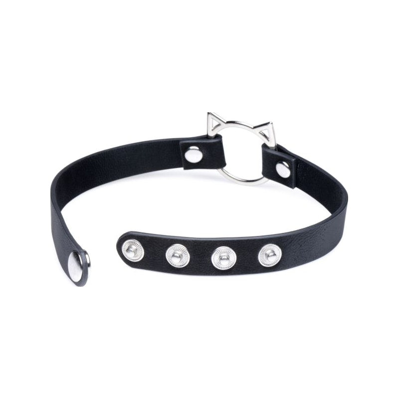 Kink Kitty Ring Slim Choker Black