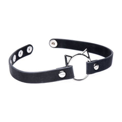 Kink Kitty Ring Slim Choker Black