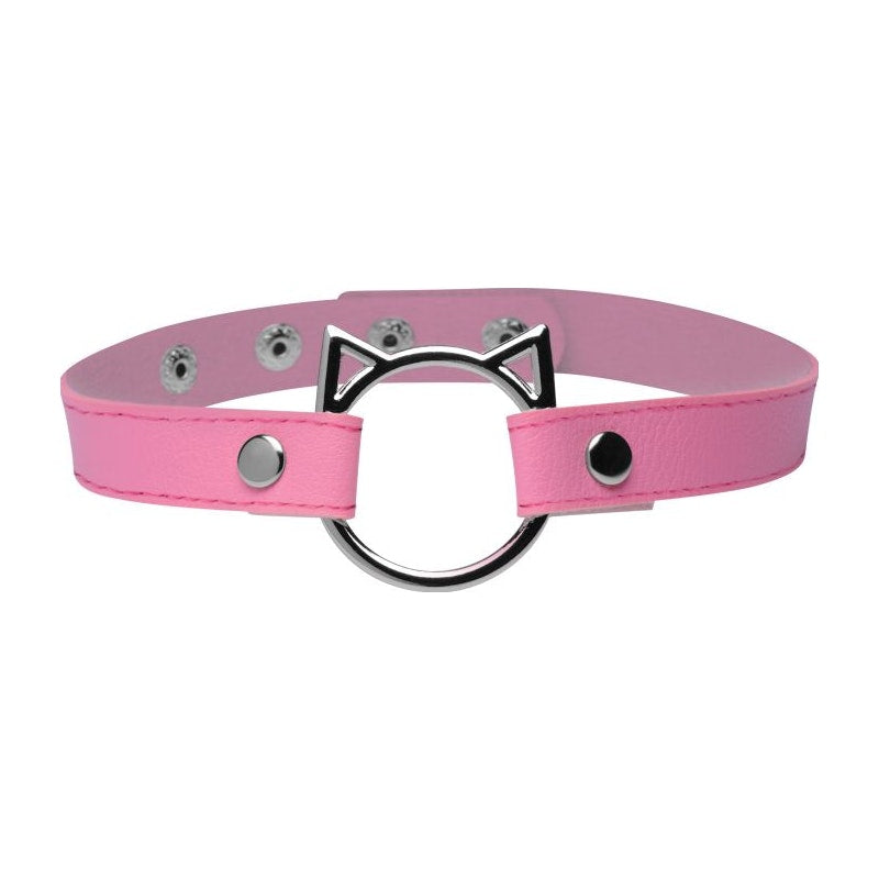 Kink Kitty Ring Slim Choker Pink