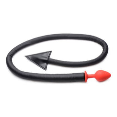 Devil Horns & Tail Anal Plug Tail Set Black - By Tailz