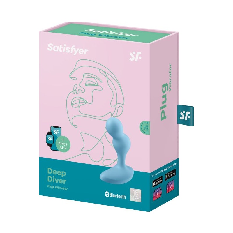 Satisfyer Deep Diver Vibrating Anal Plug Blue