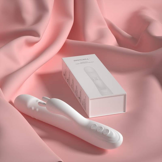 Thrusting Rabbit Vibrator White - By Drywell