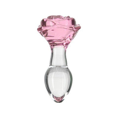 Pillow Talk Rose Glass Anal Plug