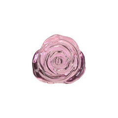 Pillow Talk Rose Glass Anal Plug