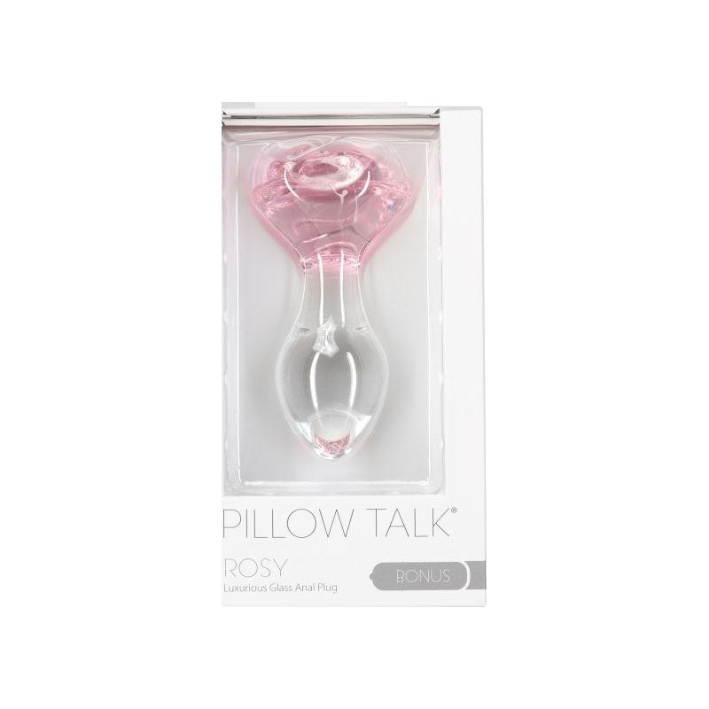 Pillow Talk Rose Glass Anal Plug