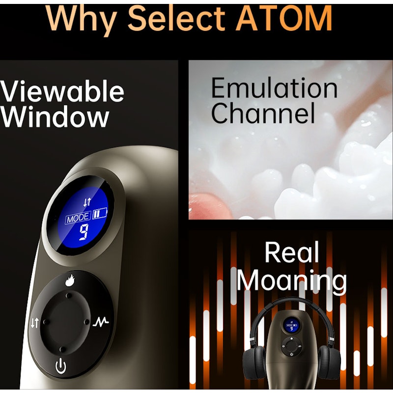 Atom Automatic Electronic Masturbator - By Drywell