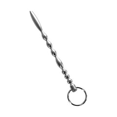 Silver Metal Urethral Plug With Ring