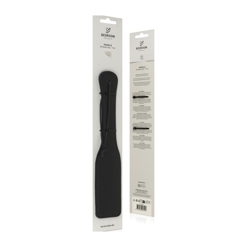 Faux Leather Paddle Black - By Bedroom Fantasies