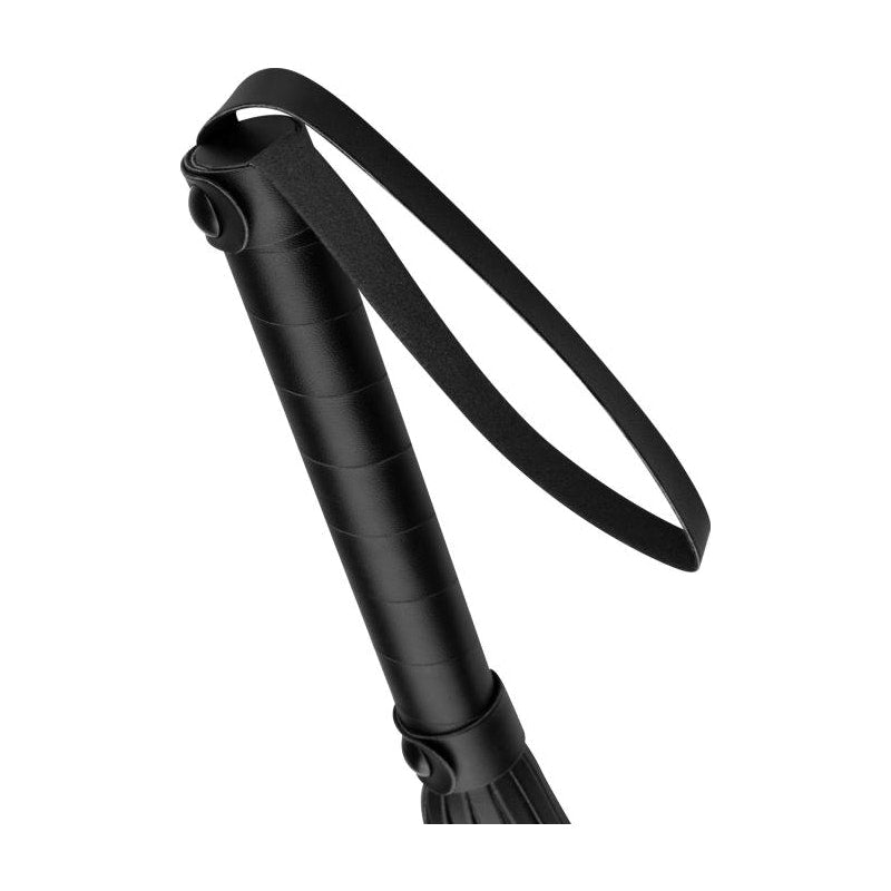 Faux Leather Flogger Black - By Bedroom Fantasies